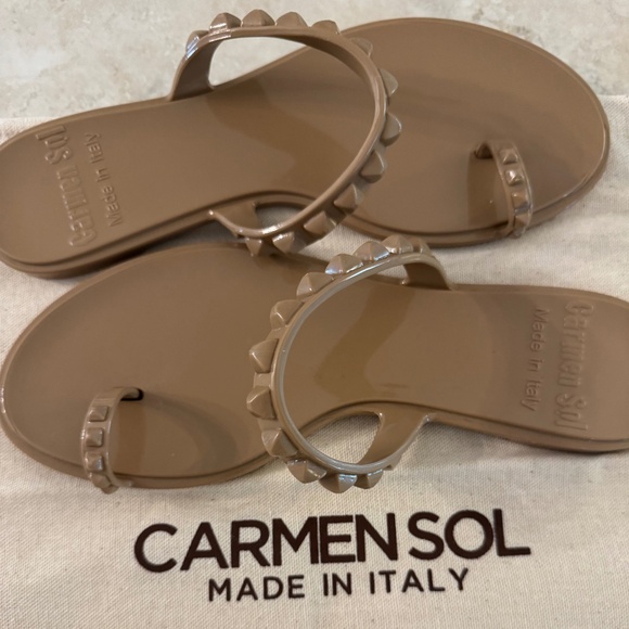 Carmen Sol Maria Flat Jelly Sandal - NEVER WORN - Picture 1 of 2